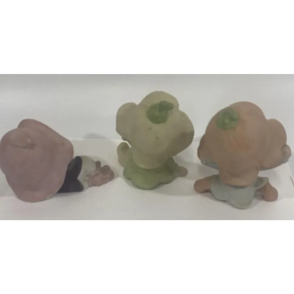 Vtg 70s Lot (3) Homco FigurinesGarden Flower Pixies Fairies Elves 5213 3515 5615